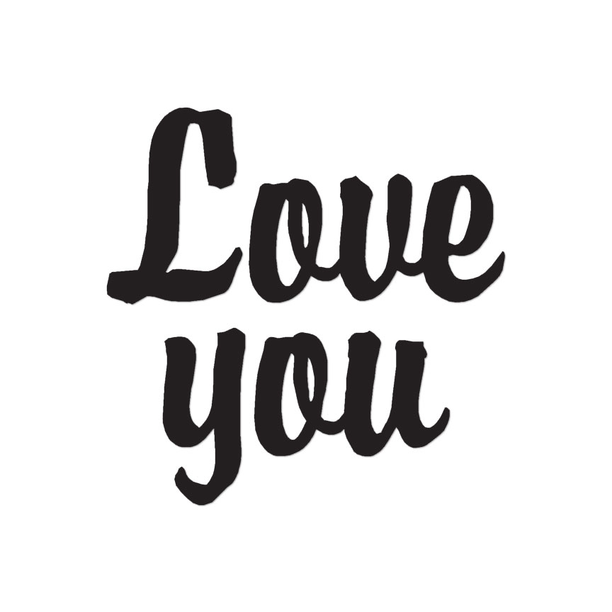 Love You - Vinyl Decal Sticker - Multiple Color & Sizes - ebn1613